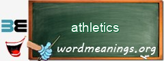 WordMeaning blackboard for athletics